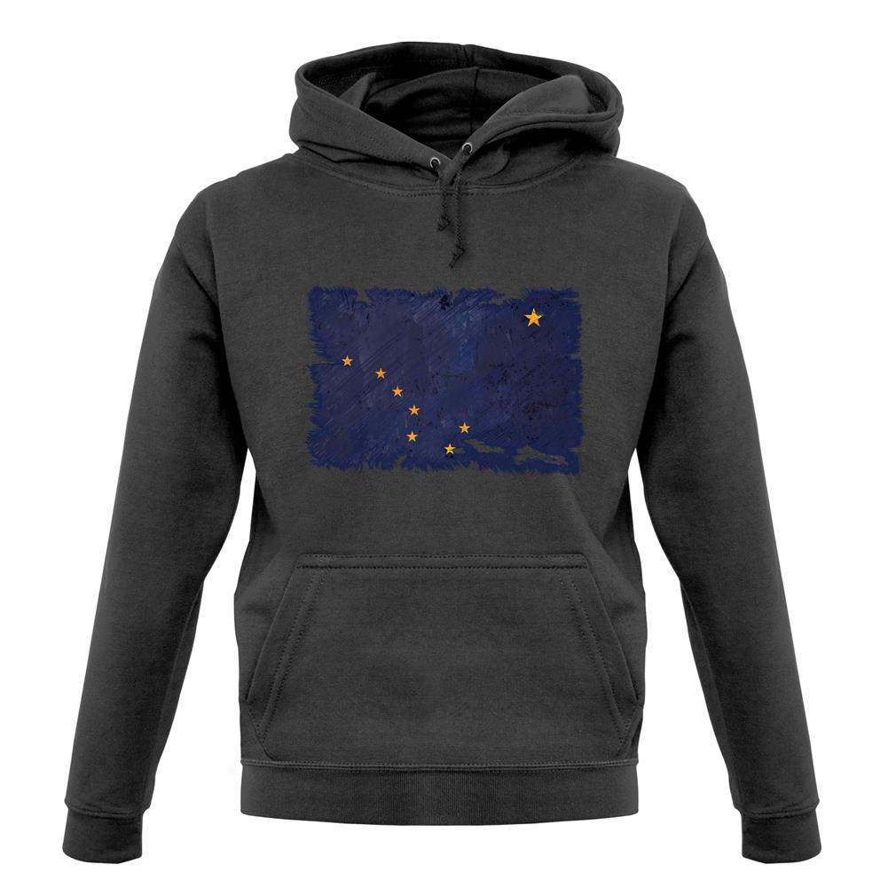 Alaska Grunge Style Flag unisex hoodie