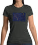 Alaska Grunge Style Flag Womens T-Shirt