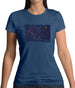 Alaska Grunge Style Flag Womens T-Shirt