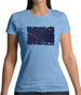 Alaska Grunge Style Flag Womens T-Shirt