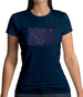 Alaska Grunge Style Flag Womens T-Shirt