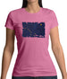 Alaska Grunge Style Flag Womens T-Shirt