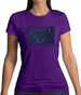 Alaska Grunge Style Flag Womens T-Shirt