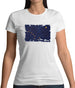 Alaska Grunge Style Flag Womens T-Shirt