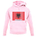 Albania Barcode Style Flag unisex hoodie