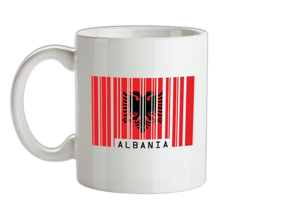 Albania Barcode Style Flag Ceramic Mug