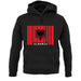 Albania Barcode Style Flag unisex hoodie