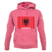 Albania Barcode Style Flag unisex hoodie