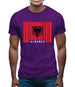 Albania Barcode Style Flag Mens T-Shirt