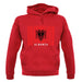 Albania Barcode Style Flag unisex hoodie