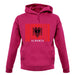 Albania Barcode Style Flag unisex hoodie