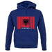 Albania Barcode Style Flag unisex hoodie