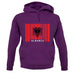 Albania Barcode Style Flag unisex hoodie