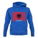 Albania Barcode Style Flag unisex hoodie