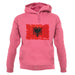 Albania Grunge Style Flag unisex hoodie