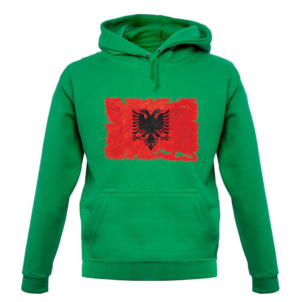 Albania Grunge Style Flag unisex hoodie
