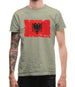 Albania Grunge Style Flag Mens T-Shirt