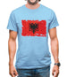 Albania Grunge Style Flag Mens T-Shirt