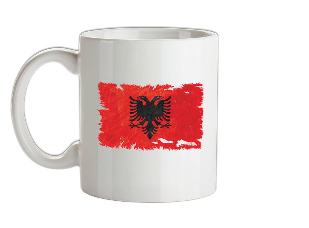Albania Grunge Style Flag Ceramic Mug