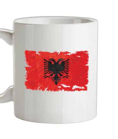 Albania Grunge Style Flag Ceramic Mug