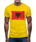 Albania Grunge Style Flag Mens T-Shirt