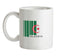 Algeria Barcode Style Flag Ceramic Mug
