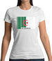Algeria Barcode Style Flag Womens T-Shirt