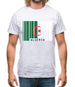 Algeria Barcode Style Flag Mens T-Shirt