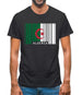 Algeria Barcode Style Flag Mens T-Shirt