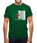 Algeria Barcode Style Flag Mens T-Shirt