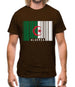 Algeria Barcode Style Flag Mens T-Shirt