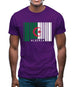 Algeria Barcode Style Flag Mens T-Shirt