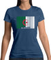 Algeria Barcode Style Flag Womens T-Shirt