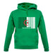 Algeria Barcode Style Flag unisex hoodie