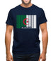 Algeria Barcode Style Flag Mens T-Shirt