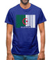 Algeria Barcode Style Flag Mens T-Shirt