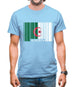 Algeria Barcode Style Flag Mens T-Shirt