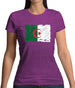 Algeria Grunge Style Flag Womens T-Shirt