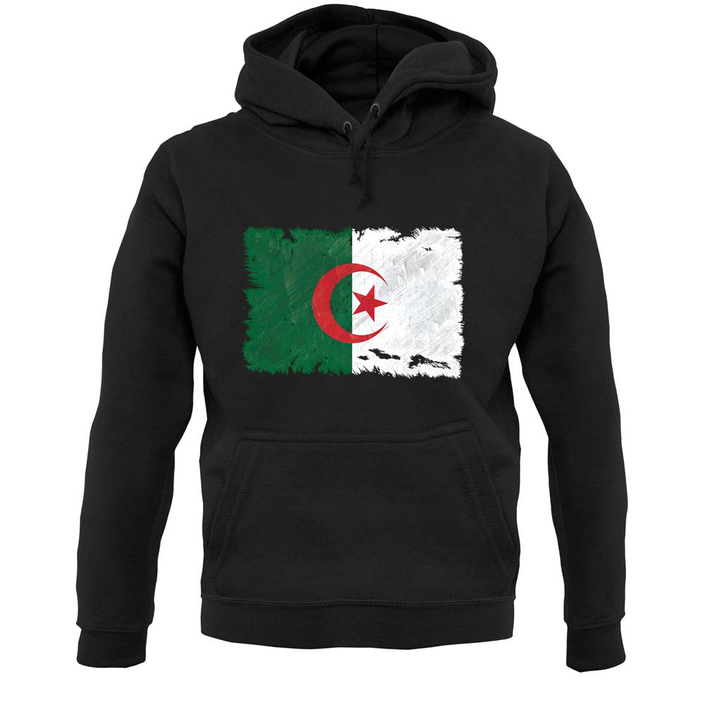 Algeria Grunge Style Flag Unisex Hoodie