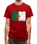 Algeria Grunge Style Flag Mens T-Shirt