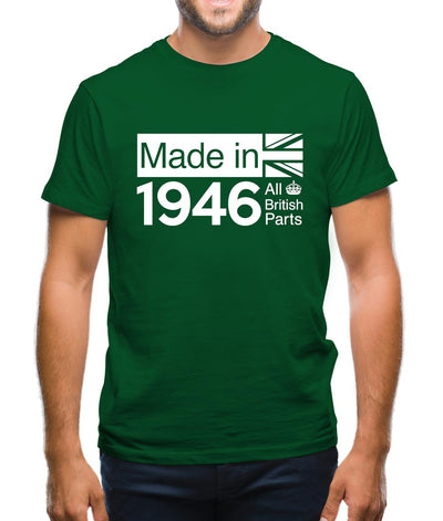 Made In 1946 All British Parts Crown Mens T-Shirt