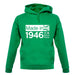 Made In 1946 All British Parts Crown unisex hoodie