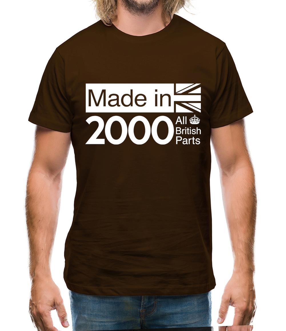 Made In 2000 All British Parts Crown Mens T-Shirt