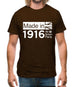 Made In 1916 All British Parts Crown Mens T-Shirt