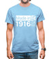 Made In 1916 All British Parts Crown Mens T-Shirt