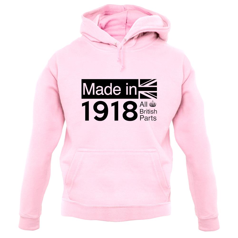 Made In 1918 All British Parts Crown unisex hoodie