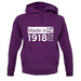 Made In 1918 All British Parts Crown unisex hoodie