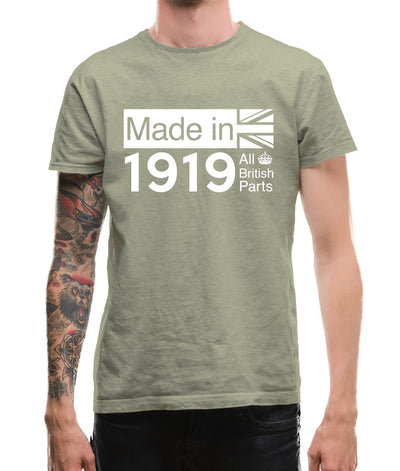 Made In 1919 All British Parts Crown Mens T-Shirt