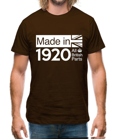 Made In 1920 All British Parts Crown Mens T-Shirt
