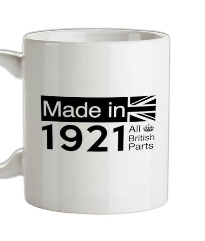 Made In 1921 All British Parts Crown Ceramic Mug